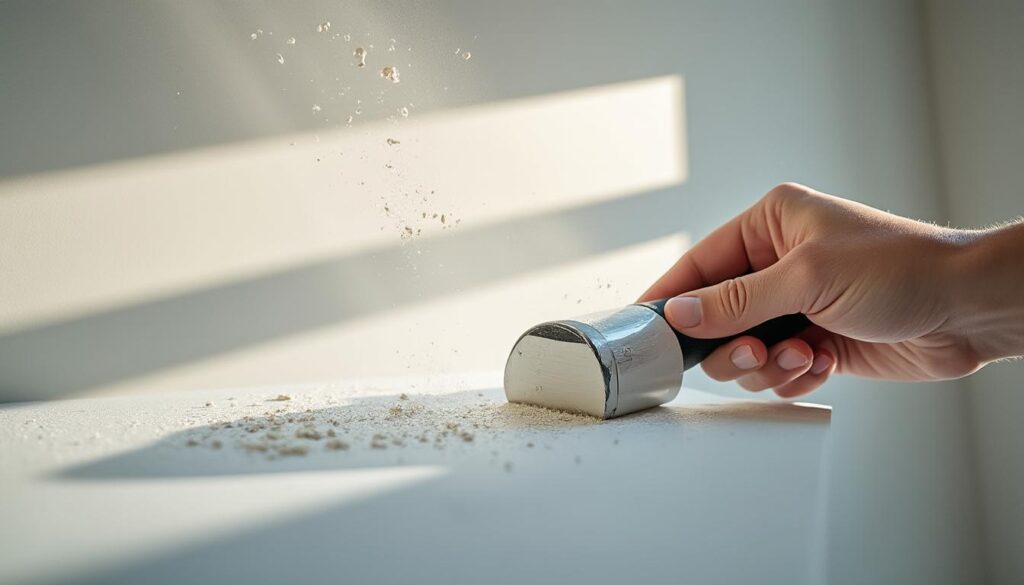 Peindre un plafond fissuré avec un rouleau adapté