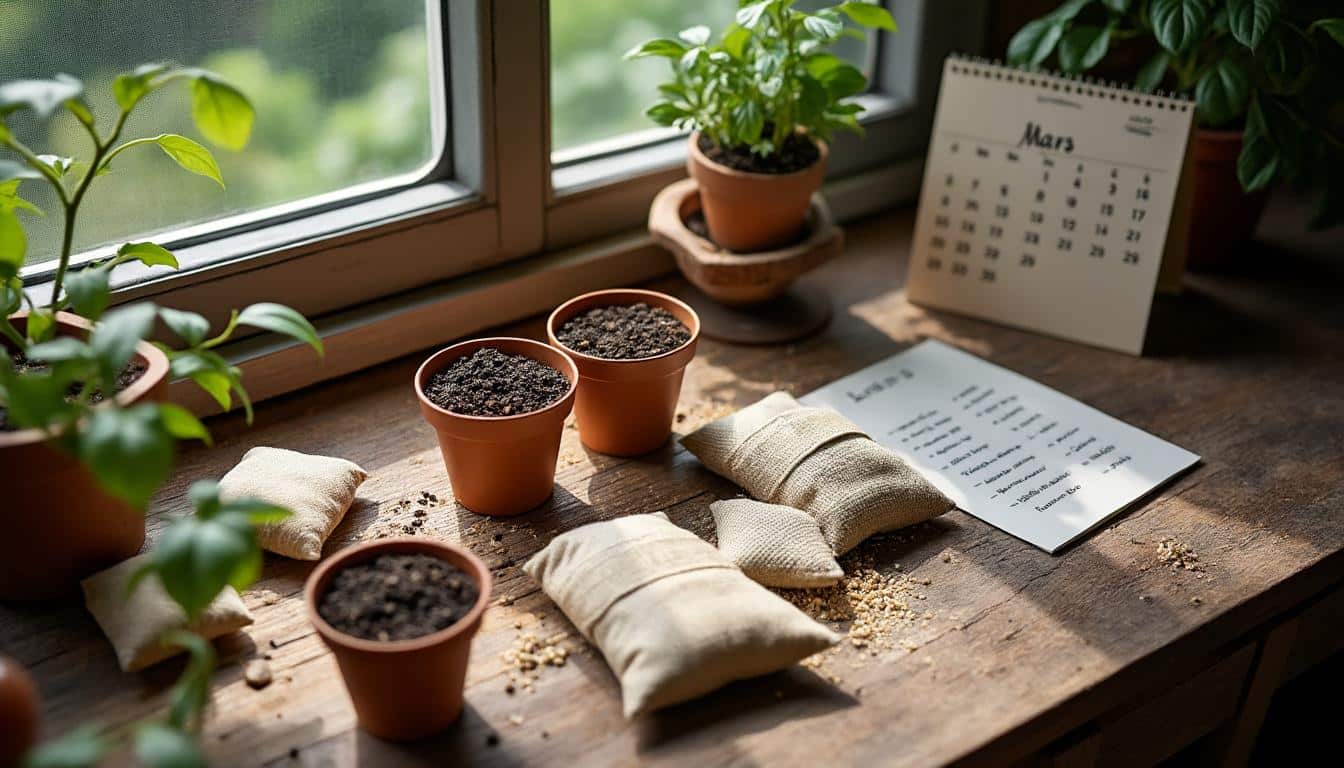Calendrier pour semer les graines de potager en intérieur