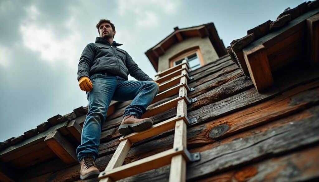Échelle pour toiture en ardoise : sécurité et choix adapté