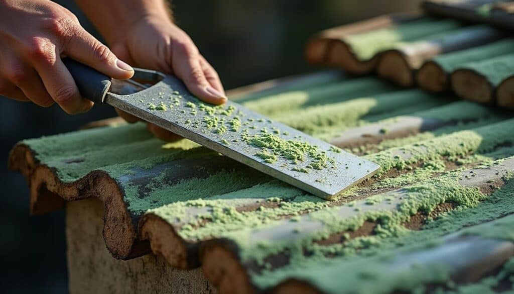 Grattoir mousse toiture : guide complet pour un nettoyage efficace