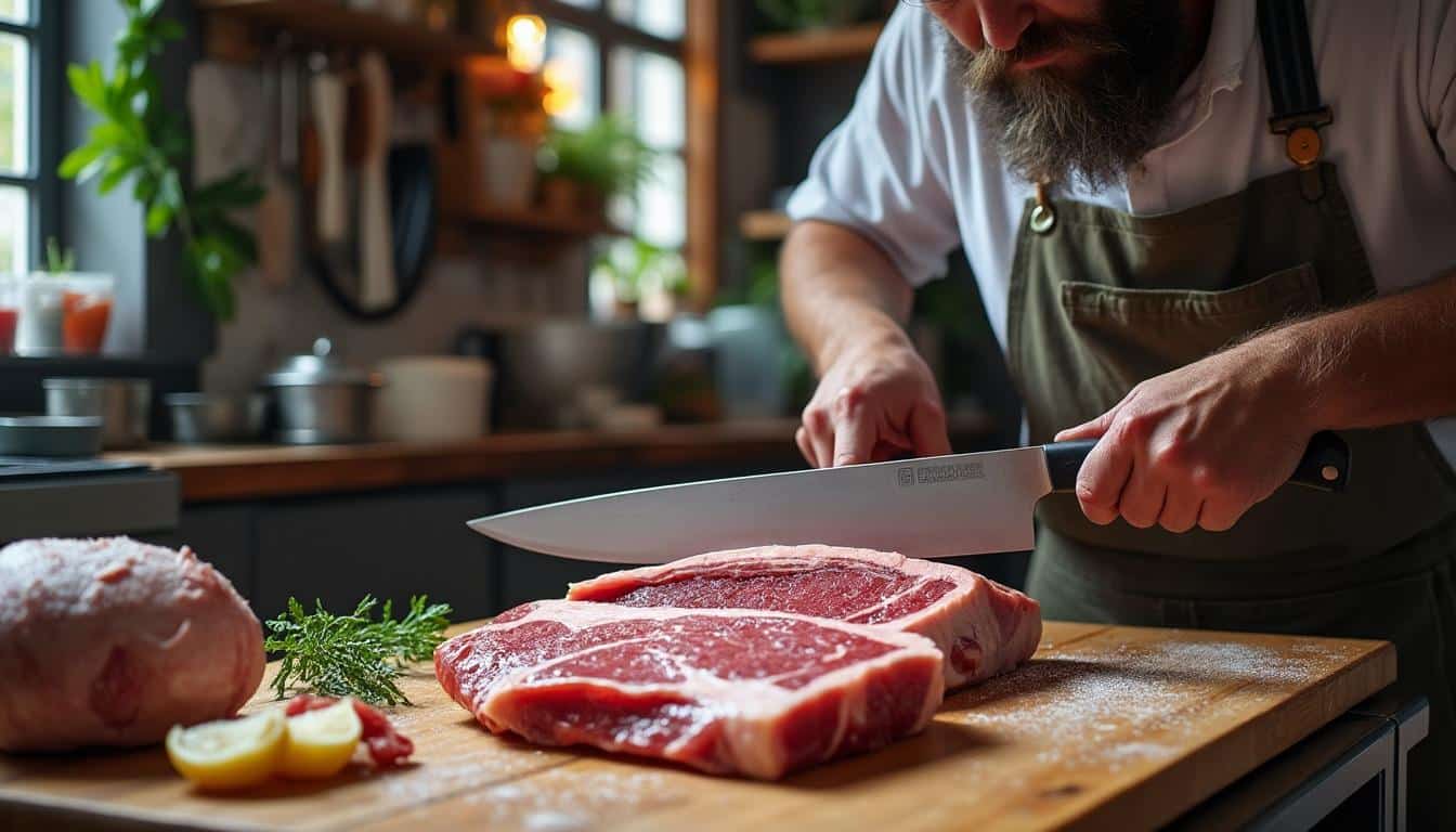 Illustration: Pourquoi opter pour une lame de scie de boucher d’une longueur de 52 cm pour des découpes précises ?