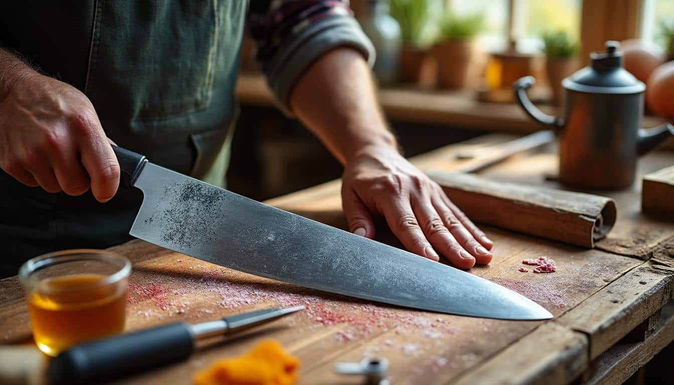 Illustration: Guide pratique pour utiliser, entretenir et remplacer une lame de scie de boucher de 52 cm