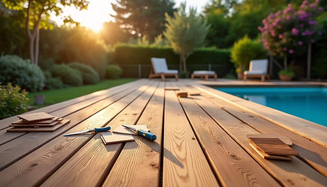 Illustration: Choisir le bon bois et matériaux pour une terrasse durable autour de la piscine