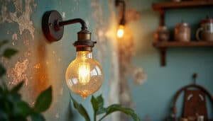 Applique murale en verre vintage : charme authentique et lumière douce