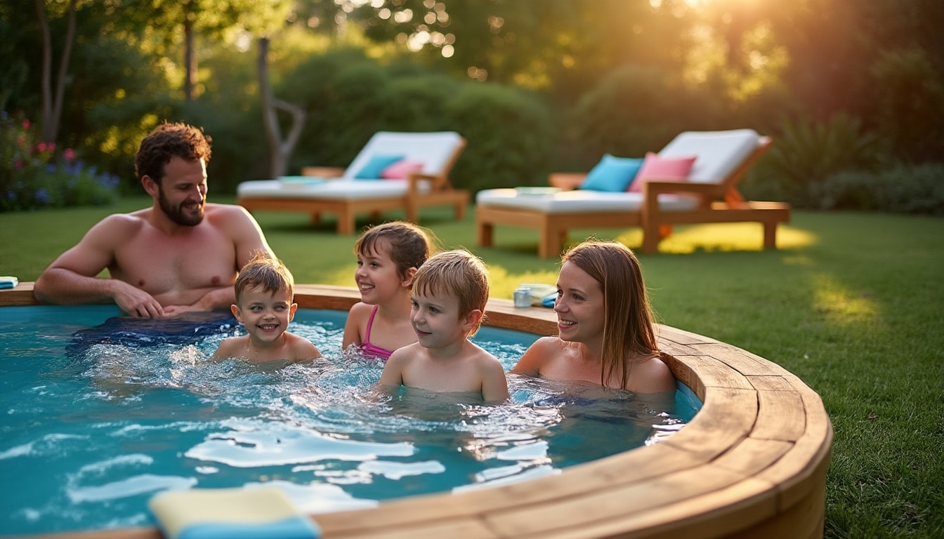 Illustration: Pourquoi opter pour une piscine ronde en bois à installer hors sol ?