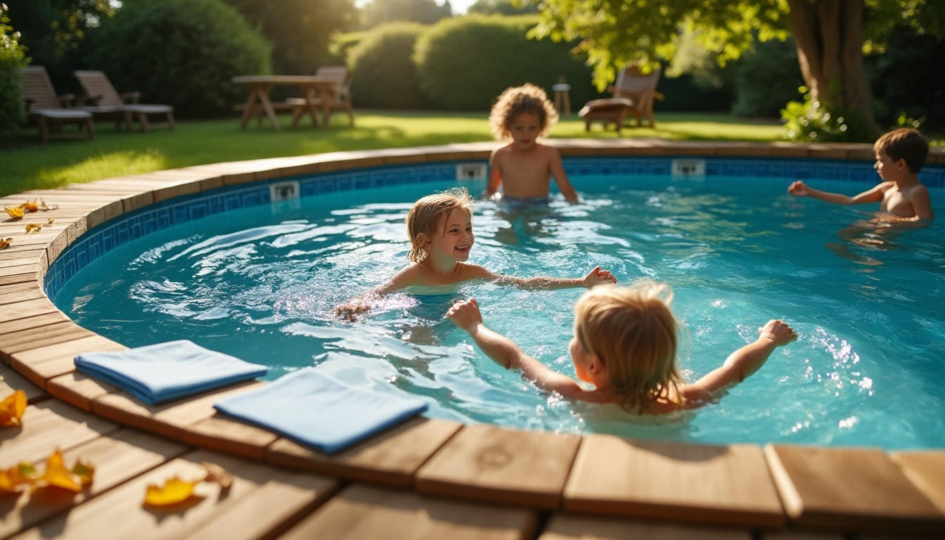 Piscine en bois ronde hors sol : charme naturel et installation facile