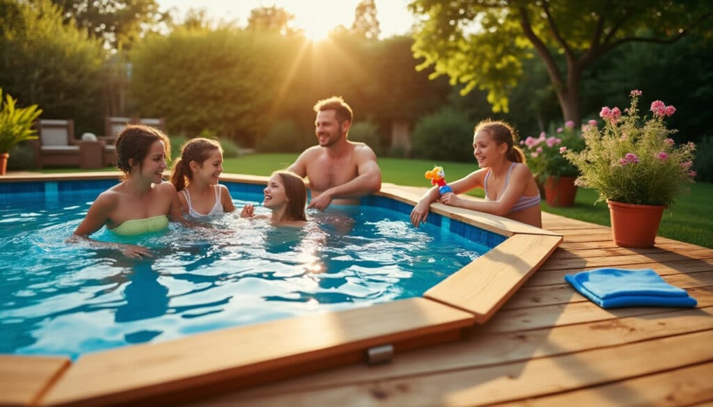 Piscine octogonale en bois hors sol : design et installation facile
