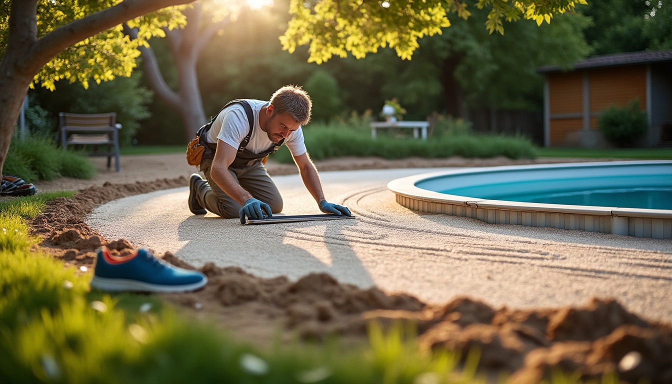Illustration: Pourquoi opter pour un sable adapté à la base de votre piscine hors sol ?