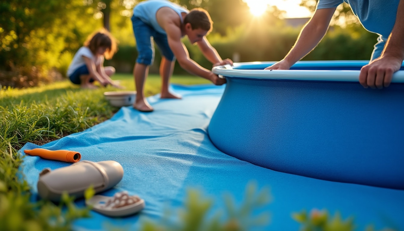 Illustration: Pourquoi un tapis épais est-il indispensable sous votre piscine ?