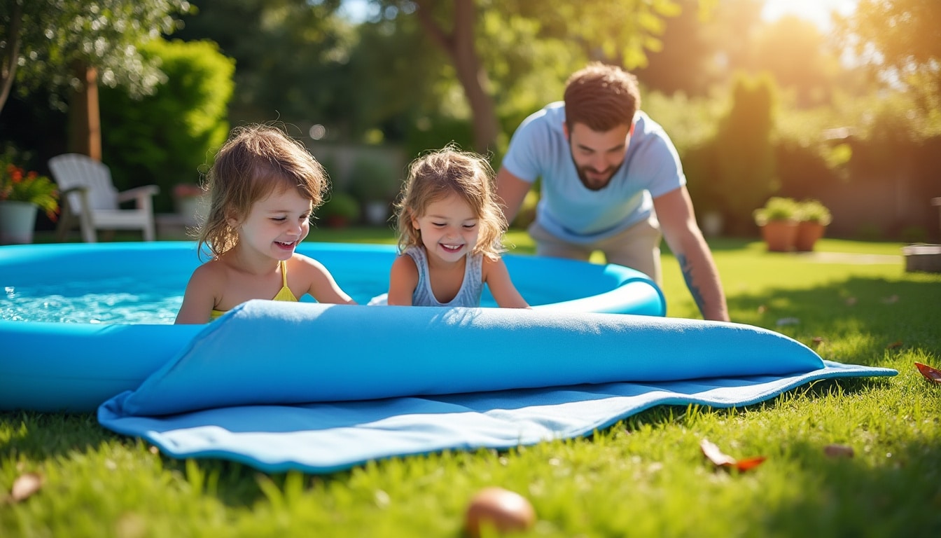 Tapis de sol pour piscine épais : protection et confort garantis